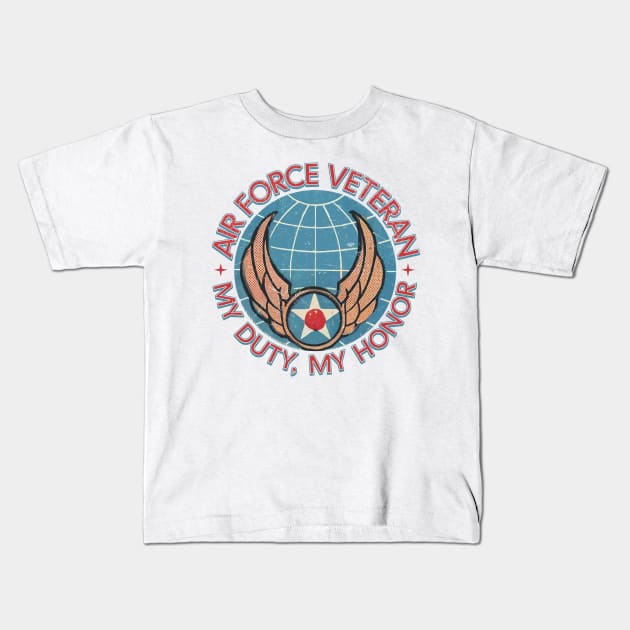 Air Force Veteran Kids T-Shirt by Distant War